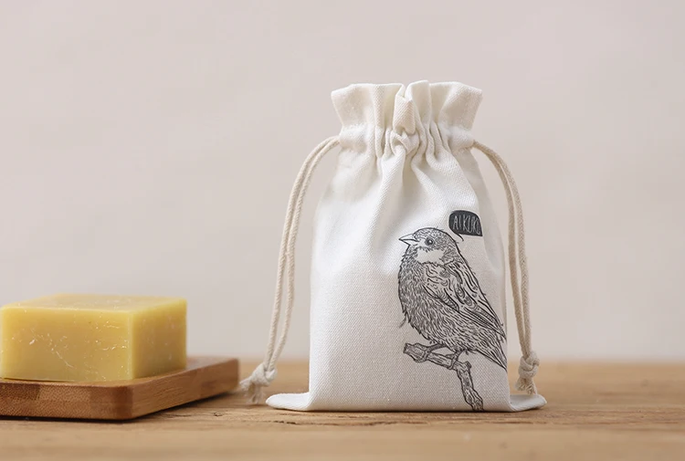 Сумка на шнурке из органического хлопка и льна с индивидуальным логотипом|bags