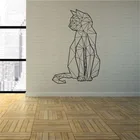 Виниловая наклейка на стену с изображением животных, кошки