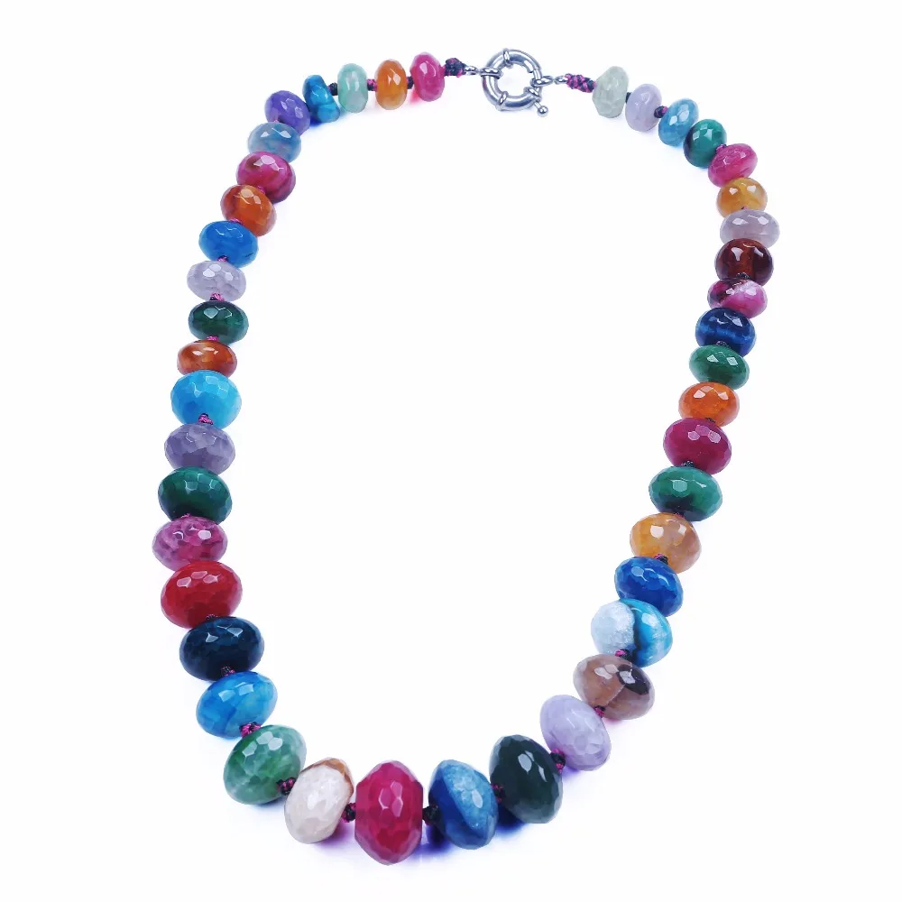 

New stone necklace real natural stone beaded necklace big semi precious stone antique necklace for women