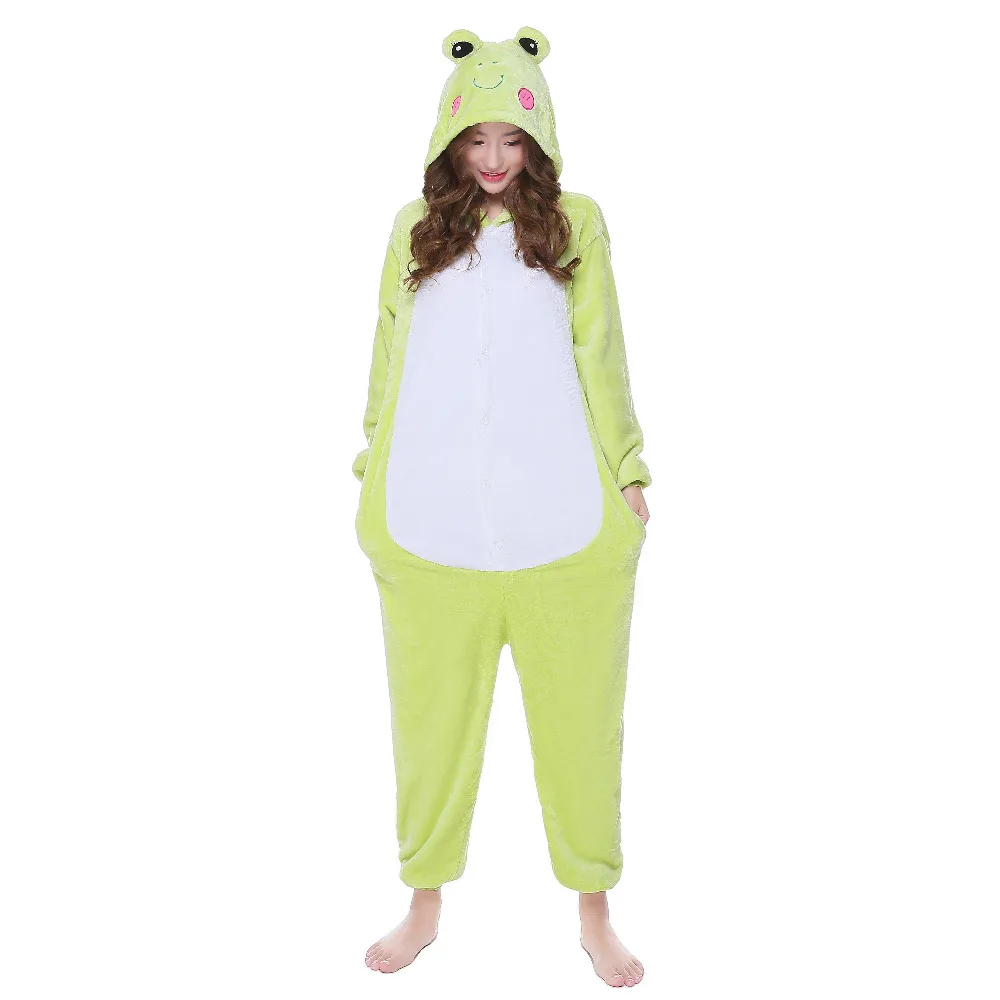 Оптовая продажа животных лягушка Onesie взрослых унисекс Косплэй костюм пижамы для