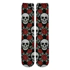 Новые 3D много черепов комиксов панк Рок каракули ретро живопись искусство носки унисекс для женщин и мужчин забавная Новинка Звездная ночь винтажные носки-2