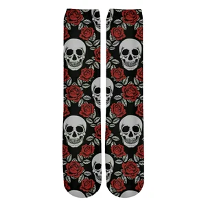 Новые 3D много черепов комиксов панк Рок каракули ретро живопись искусство носки унисекс для женщин и мужчин забавная Новинка Звездная ночь винтажные носки-2
