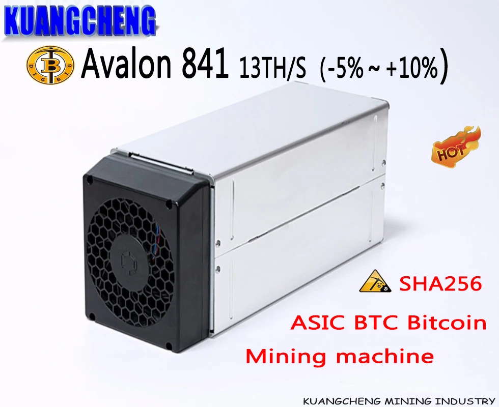 KUANGCHENG совершенно новый Майнер Avalon 841 13T SHA256 ASIC BTC машина для майнинга биткоинов A841