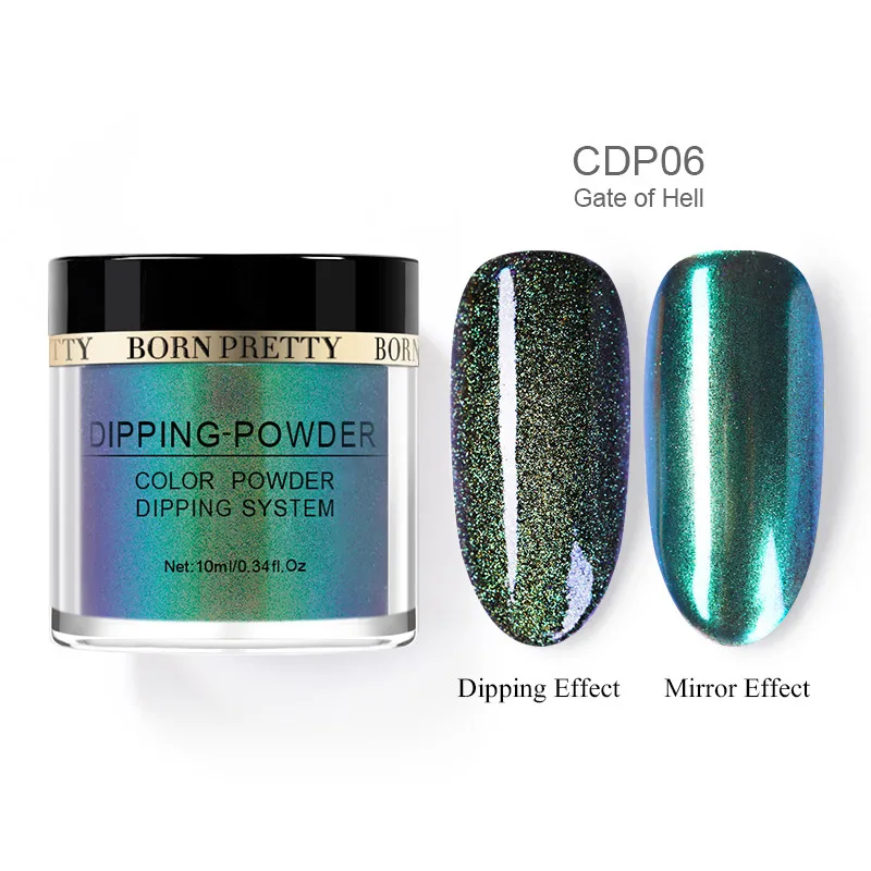 BP-CDP06 BORN PRETTY 10 мл Dip порошок для ногтей без лампы для лечения голографический блеск градиент французский натуральный сухой дизайн ногтей украшения Маникюр - Цвет: BP-CDP06