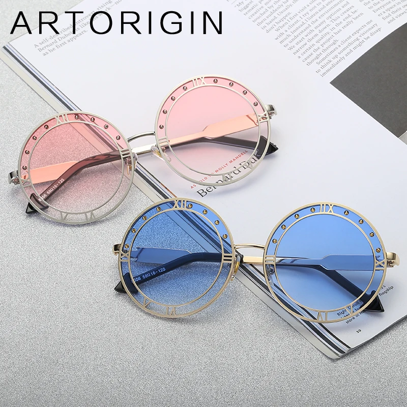 

ARTORIGIN Exquisite Round Men Sunglasses Luxury Brand Designer Double Frames Clear Transparent Sun Glasses Women Eyewear