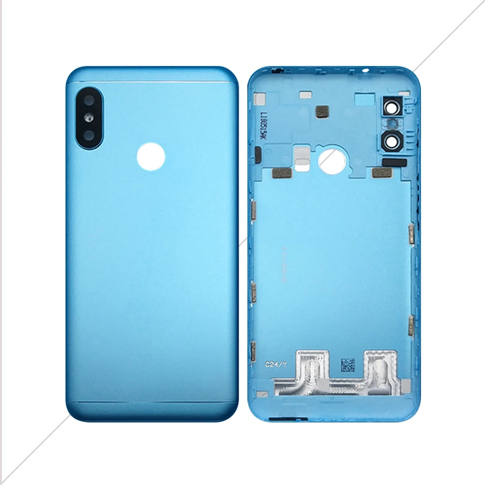 Для Xiaomi mi A2 Lite корпус для Xiao mi Red mi 6 Pro металлическая батарея задняя крышка Запасные части чехол с кнопками объектива