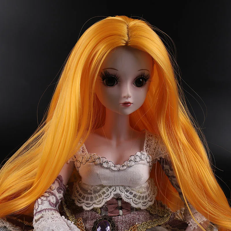 6 Cataleya 1/3 1/4 BJD волосы высокая температура длинные серые прямые и Курчавый BJD парик SD для BJD куклы - Цвет: 6