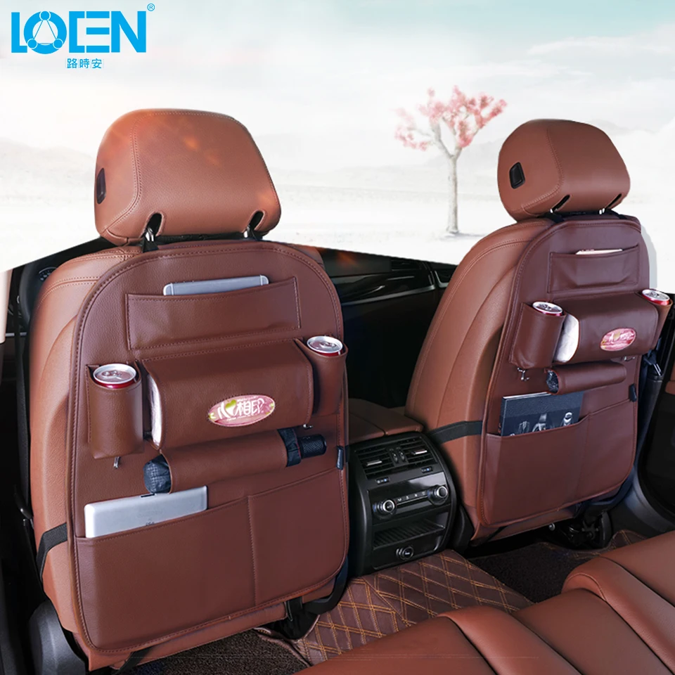 1 шт. кожаный чехол для сиденья автомобиля складной портативный органайзер
