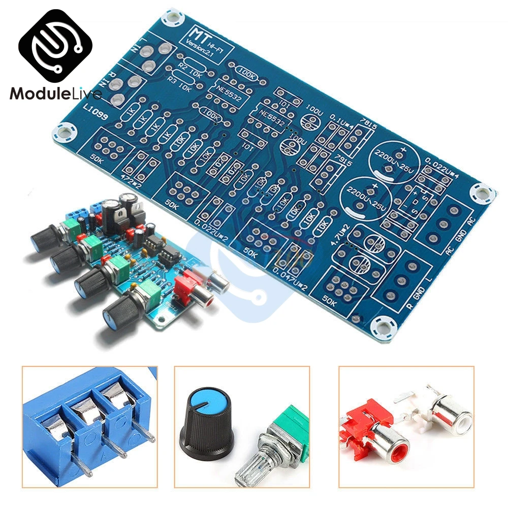 Системная плата управления NE5532 OP AMP усилитель предусилитель с регулировкой