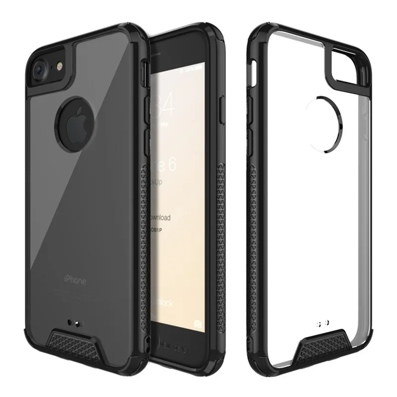 phoneyesong Corners Airbag Shock-proof Case For Iphone 5 6 7 8 Plus FOR Xiaomi Huawei acrylic |