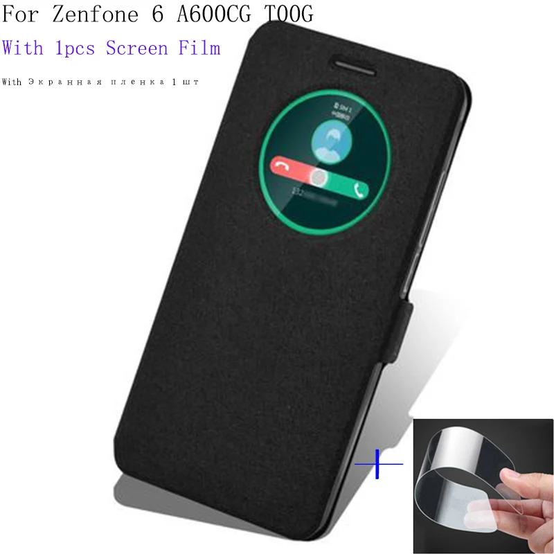 6 0 дюймовый умный чехол с окошком для ASUS Zenfone A600CG T00G книжка из искусственной кожи