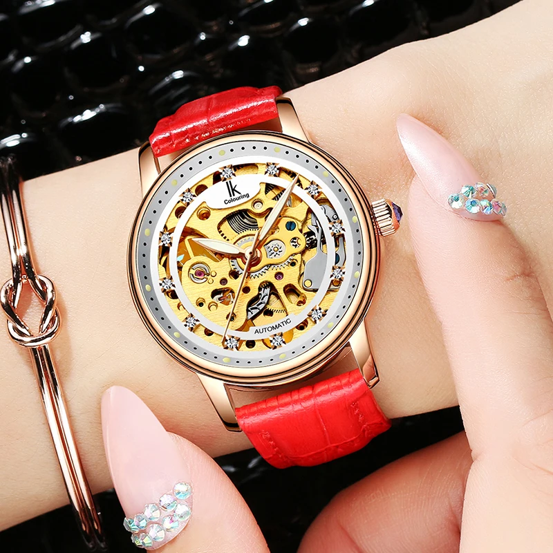 Женские Механические наручные часы Стразы с гравировкой облаков|watch f|watch fashionwatch