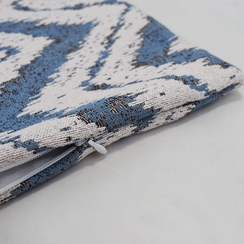 Жаккардовые наволочки на подушки Бархатный Чехол для абстрактный синий желтый