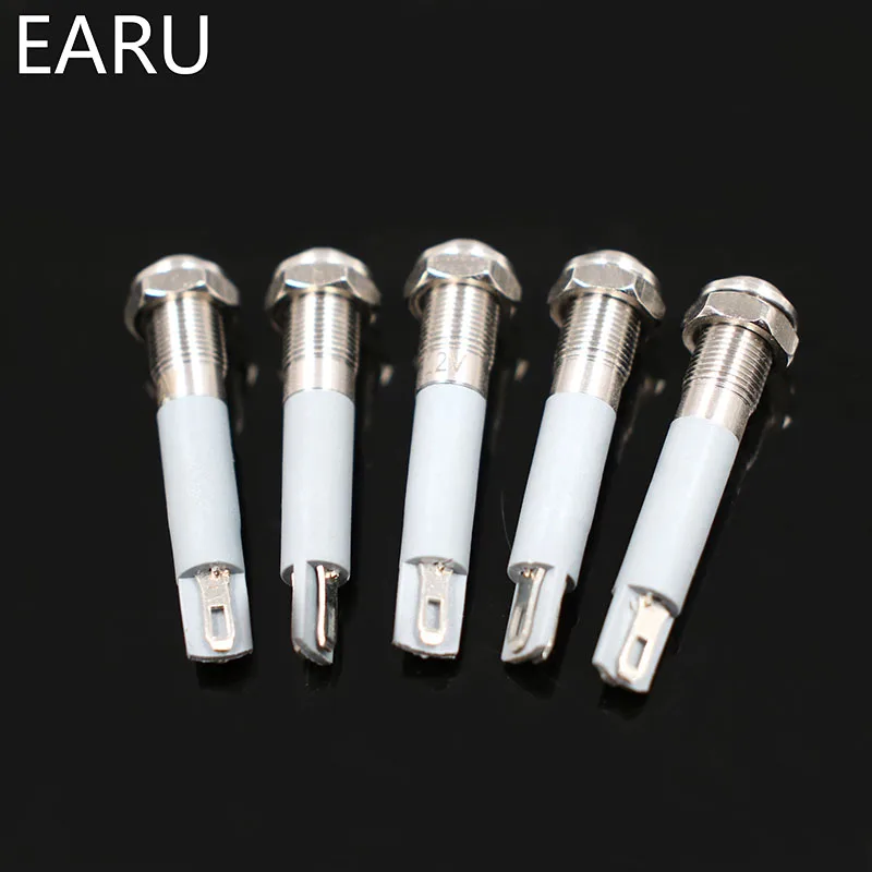 6 мм светодиодный металлический индикатор света Водонепроницаемый IP67 сигнальная