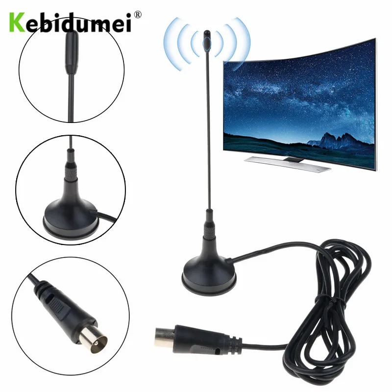 Мини ТВ-антенна Kebidumei DVB-T/T2 5DBi комнатная антенна цифровая для DVB-T TV HD простая
