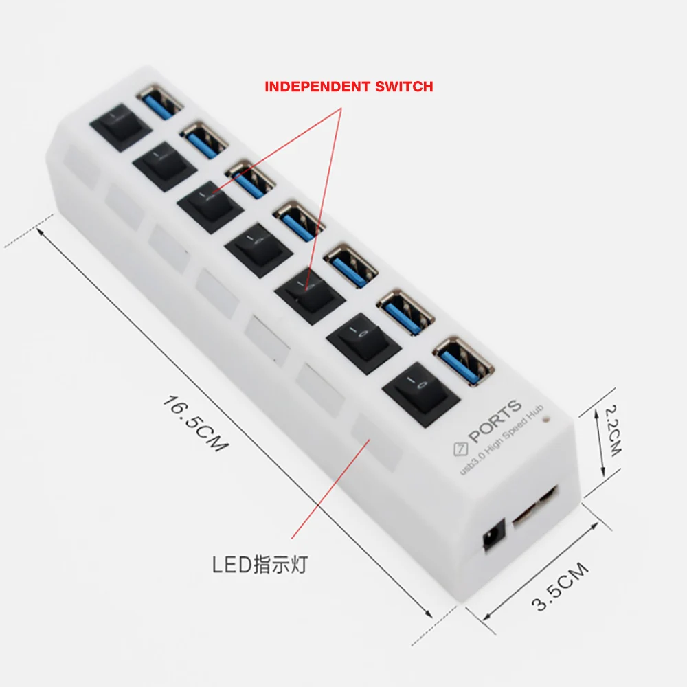 Высокоскоростной USB разветвитель FDBRO Hab 5 Гбит/с с 3 концентраторами для ПК