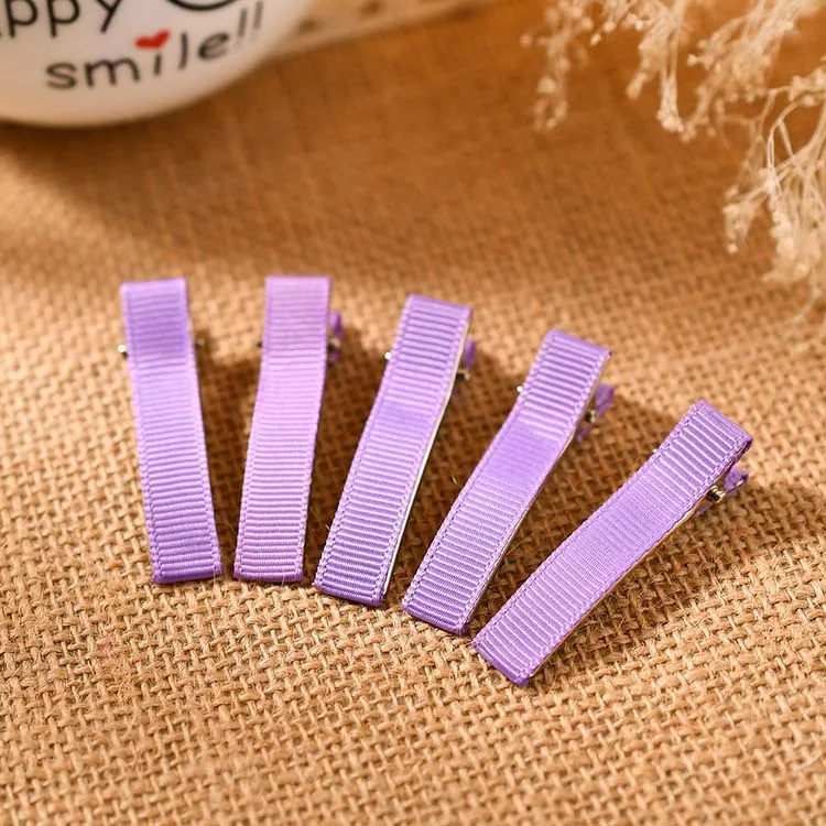 Purple 5 см ручной diy шпилька материал, зажим ленты, Аксессуары для волос, зажим боковой зажим шпилька квадратный зажим, зажим утконоса - Цвет: Purple