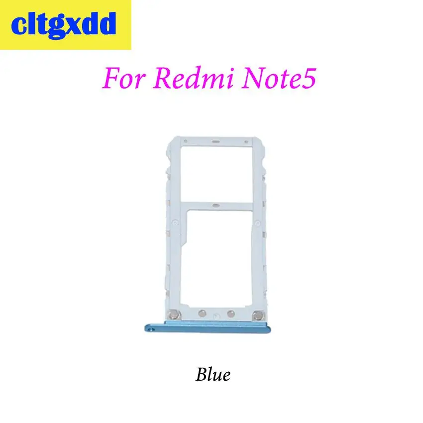 For Note 5 Blue Cltgxdd сим-карты слот, разъем для лотка держатель для Xiaomi Redmi Note 5 5A Адаптеры для sim-карт телефон запасные Запчасти - Цвет: For Note 5 Blue
