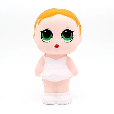White Dress Doll Jumbo Squishy развлечения Squishe животные для детей снятия стресса у взрослых Squeeze игрушки - Цвет: White Dress Doll