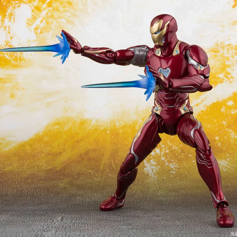 

16CM Movie The Avengers Iron Man Action Figure PVC Super Hero Iron Man Doll Model Toy MK50 Movable Brinquedos Kids Toys