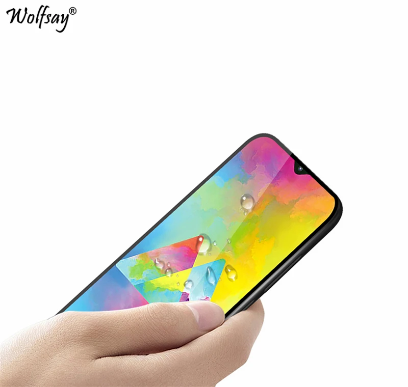 Protector de pantalla de vidrio templado para Samsung Galaxy M20, Protector de vidrio templado para Samsung Galaxy M20, pel&iacute;cula para Samsung M20, 2 uds.-1