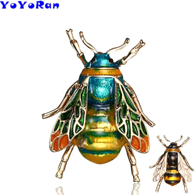 YoYoRan 10 шт. капли масла пивная подвеска Броши Булавки женские милые fly насекомых