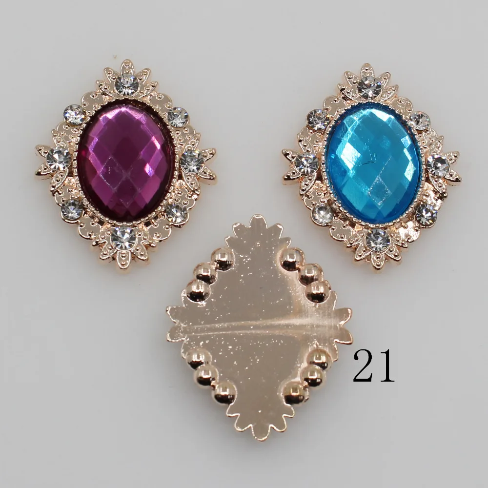 Модные Акриловые стразы пуговицы 10 шт. 2020 в форме цветка свадебное украшение