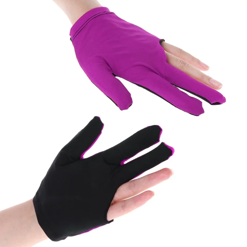 1 шт. лайкра ткань бильярдные перчатки 3 пальца для бассейна левая рука открытые