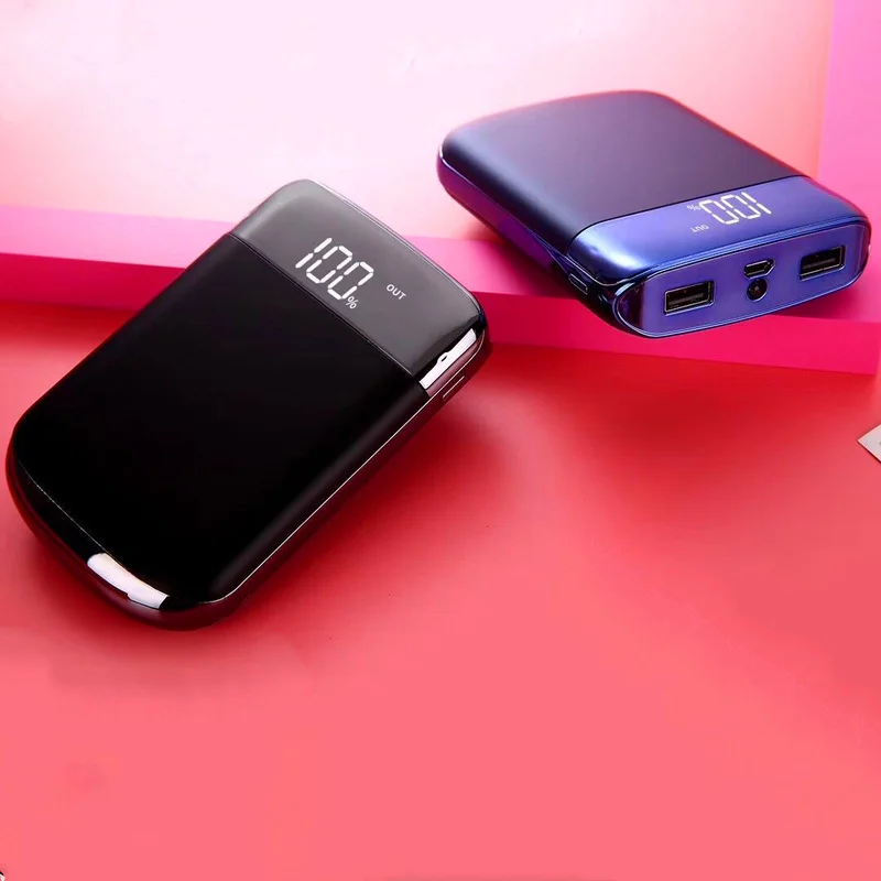 Мини 10000 мАч Внешний аккумулятор внешний повербанк 2 USB LED портативное зарядное