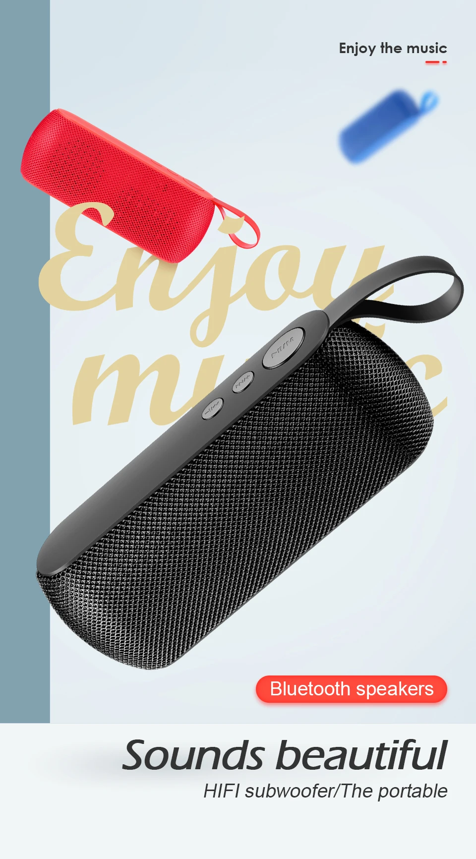 SANLEPUS портативный Bluetooth беспроводной динамик стерео звук с микрофоном TF карта FM радио AUX MP3 Воспроизведение музыки открытый динамик Саундбар