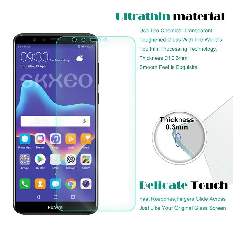 2.5D HD закаленное Стекло huawei Y7 Y72019 Y72018 Y7Prime2019 Y7Prime2018 Y7Prime2017 Y7Pro2019 мобильного телефона