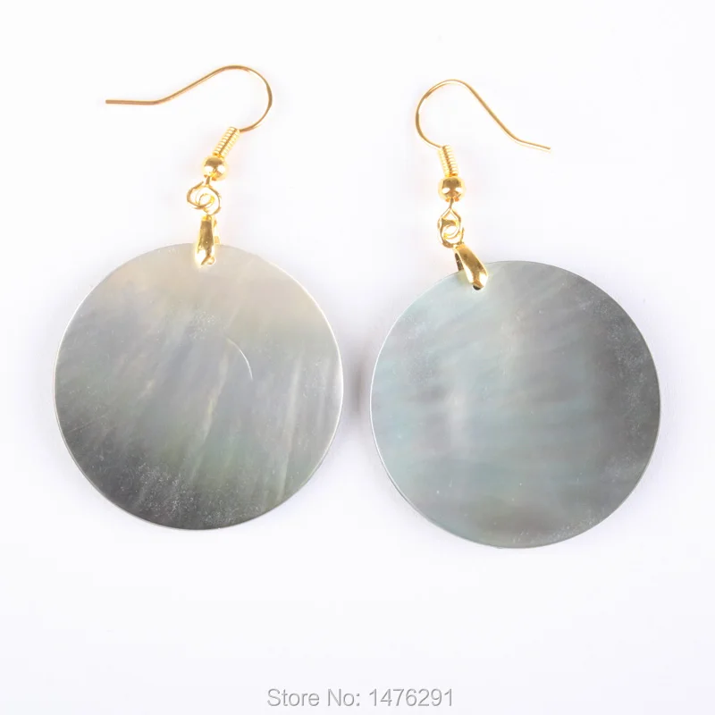 Цветные круглые серьги подвески 32x32 мм с натуральным жемчугом и розами 1 пара|dangle