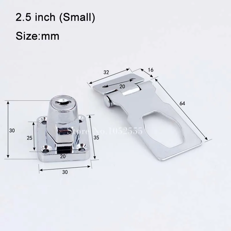 5 шт. хромированные металлические замки с ключом 2 дюйма/3 дюйма/4 дюйма|box lock|keyed hasp