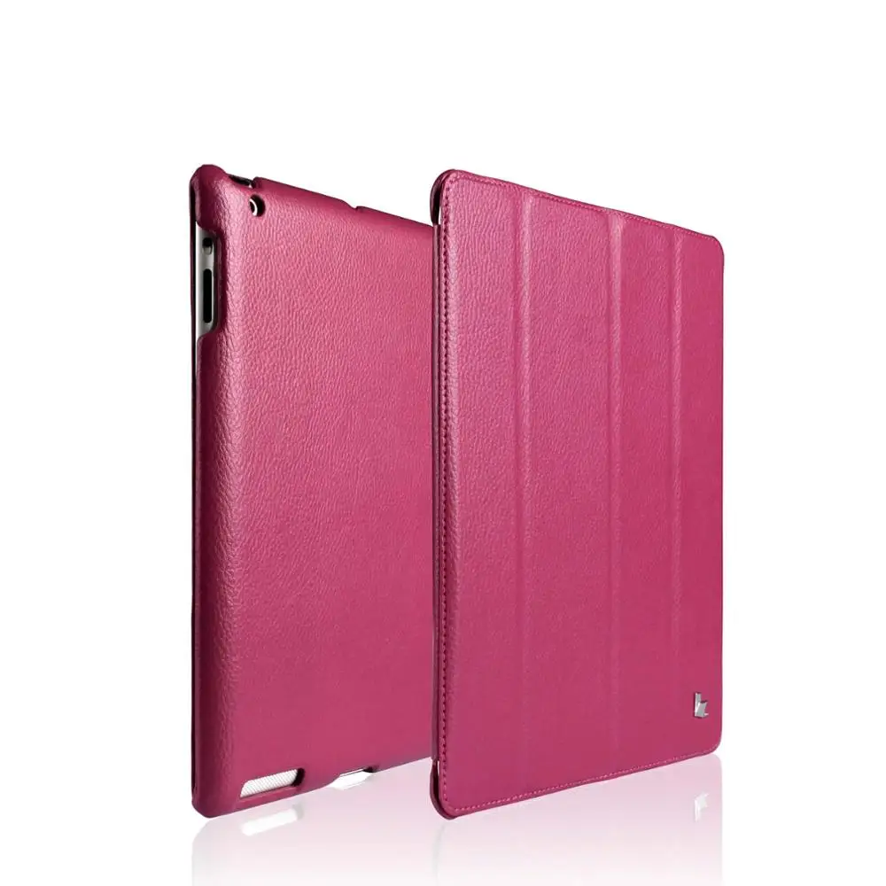 Jisoncase для ipad 4 3 2 ipad Чехол флип-чехол Подставка для планшета дизайнерские ультра тонкие кожаные чехлы и чехол s ipad 9,7 чехол - Цвет: Peach Red