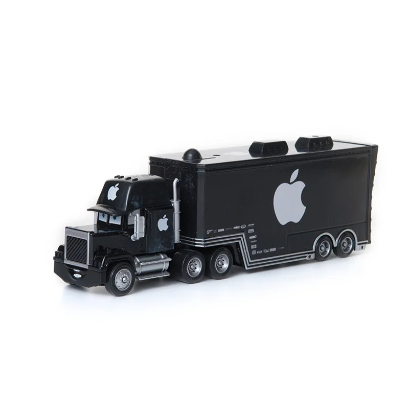 Black Apple Truck Disney Pixar Cars 2 3 игрушки № 35 грузовик молния McQueen Джексон шторм Рамирез Мак дядюшка 1:55 литой модельный автомобиль игрушка детский подарок - Цвет: Black Apple Truck