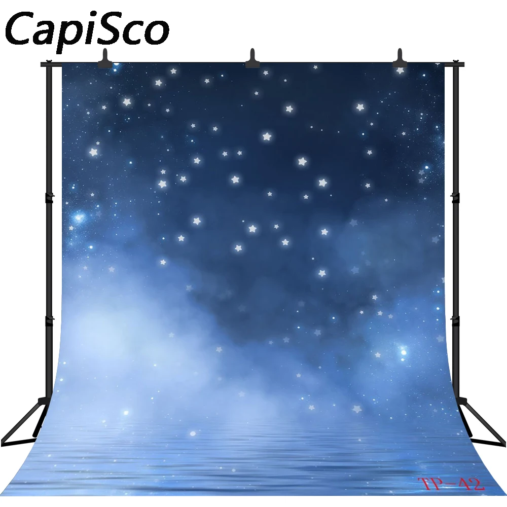Capisco фотографический фон Космос синие звезды Сияющие Фото фоны для продажи