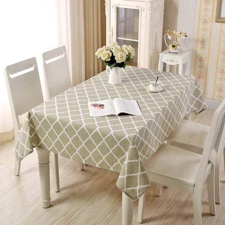 Вечерние скатерти в клетку розового и серого цвета однотонные из крашеной пряжи