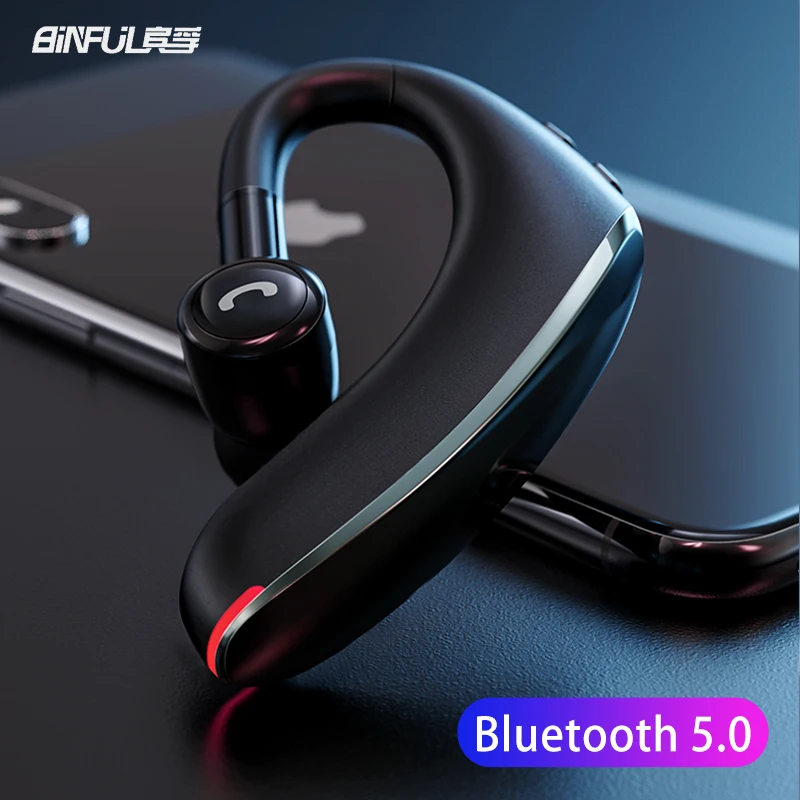 Бизнес Bluetooth гарнитура V5.0 громкой связи с микрофоном беспроводная для смартфона