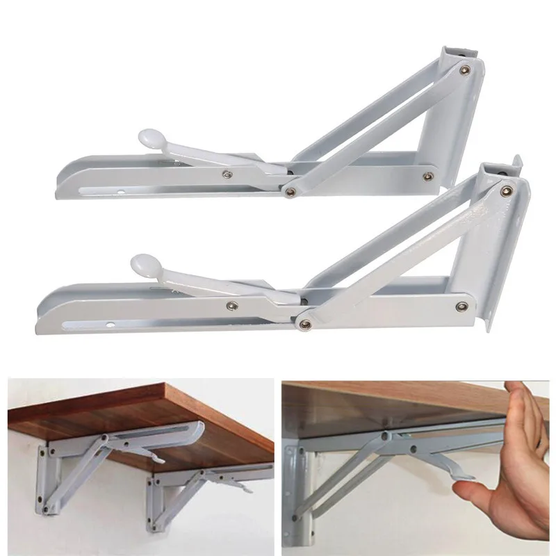 

2Pcs/set Triangular Folding Bracket Metal Release Catch Support Bench Table Folding Shelf Bracket