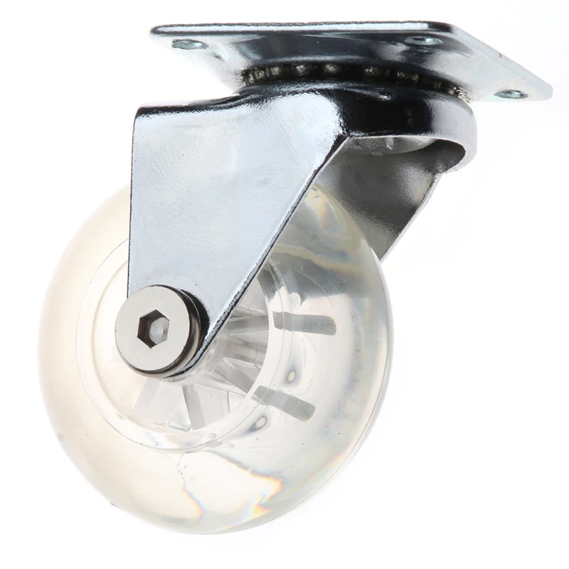 Useful Transparent PU Caster Mute Universal Heavy Duty Furniture Wheel For Children's Car Office Chair Swivel Casters |