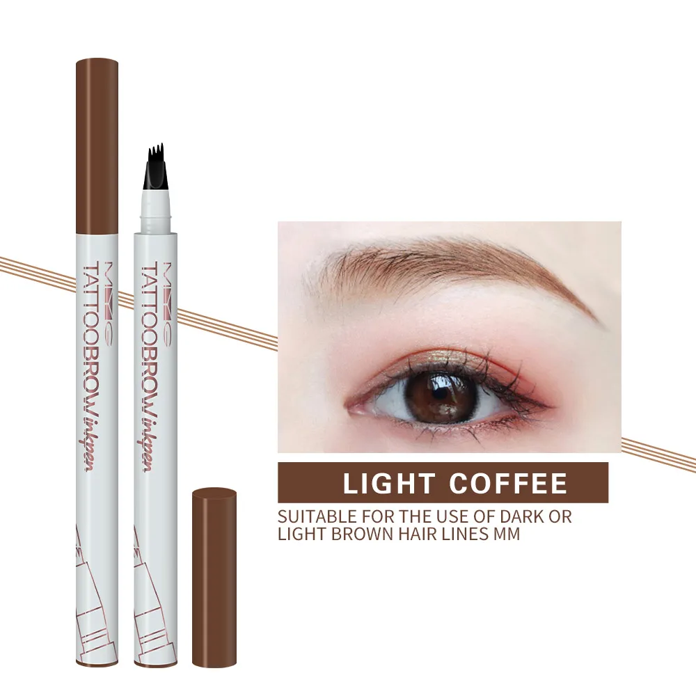LIGHT COFFEE MYG водонепроницаемый карандаш для бровей 3 цвета подводка для глаз и бровей ручка для бровей длительная Косметика Инструменты - Цвет: LIGHT COFFEE