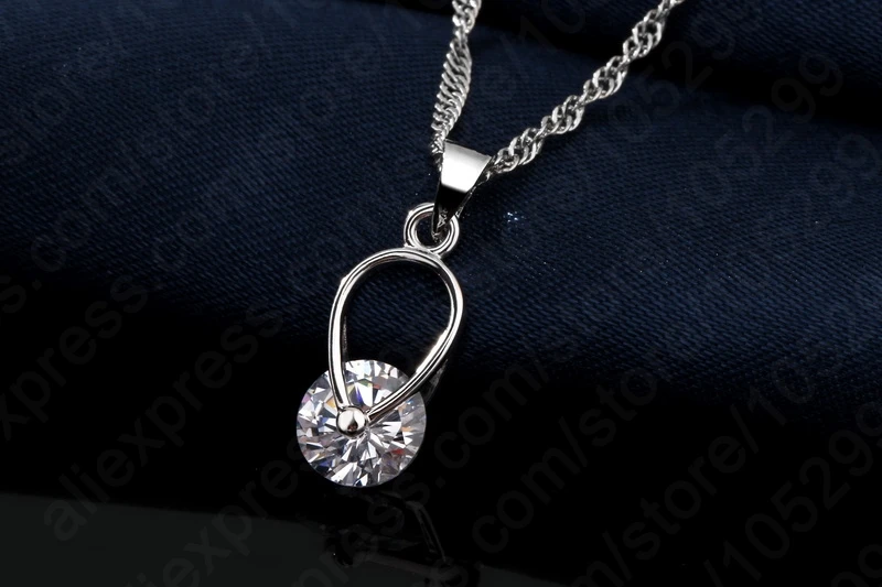 Newest Pure 925 Sterling Silver Cubic Zirconia Classic Wedding Necklace/Earring Jewelry Sets For Women Pretty Gifts Design | Украшения и