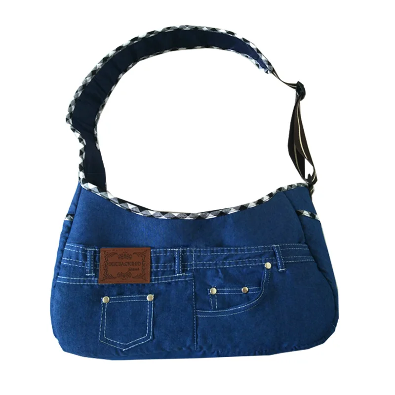 Dourable джинсовая переноска для домашних животных кошек маленьких собак