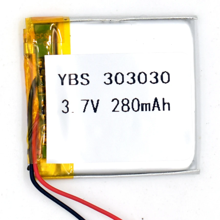 

3.7V 280 mAh 303030 Li-Polymer Rechargeable Battery Li Po ion for GPS Bluetooth MP3 MP4 033030