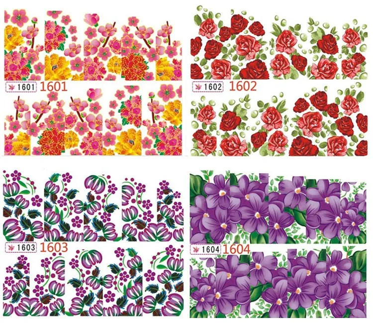 42 стиля наклейки для ногтей водные переводные очаровательный фантастический