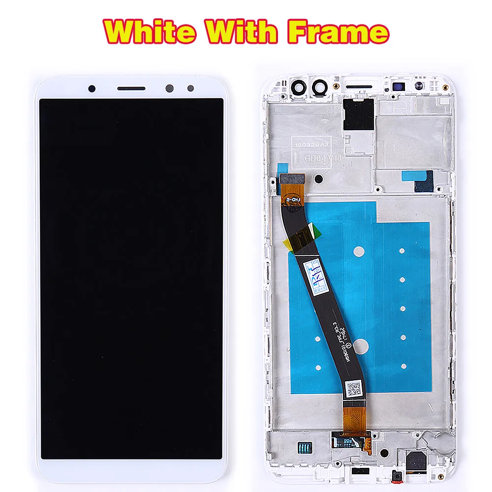 По сделке команда ЖК-дисплей для huawei mate 10 Lite 5,9 дюймов RNE-L01 RNE-L21 RNE-L23 кодирующий преобразователь сенсорного экрана в сборе рамка Nova 2i - Цвет: White And Frame