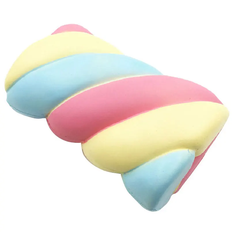 Антистресс Jumbo Squishy Радужный Зефир Сжимаемый супер медленно Восстанавливающий