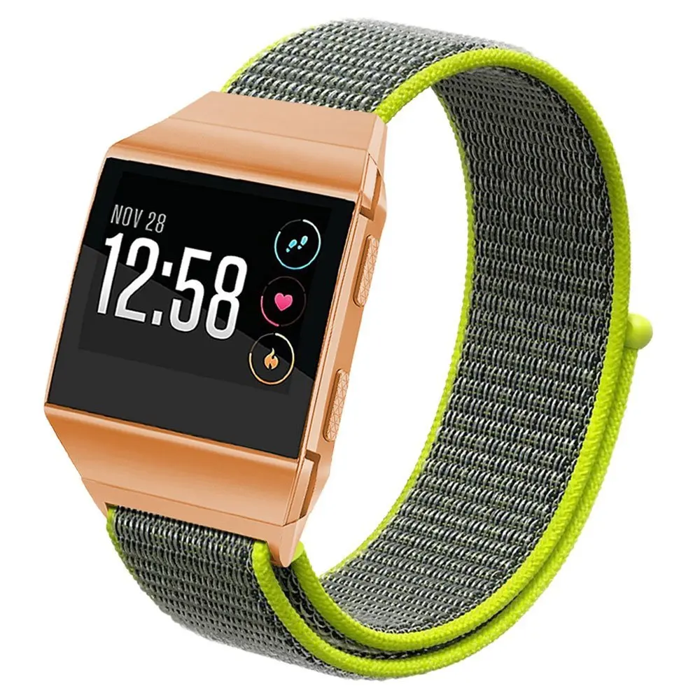 TORQUILA нейлоновая Спортивная петля для Fitbit ионные часы ремешок дышащий Удобный светильник Замена веса с регулируемым закрытием