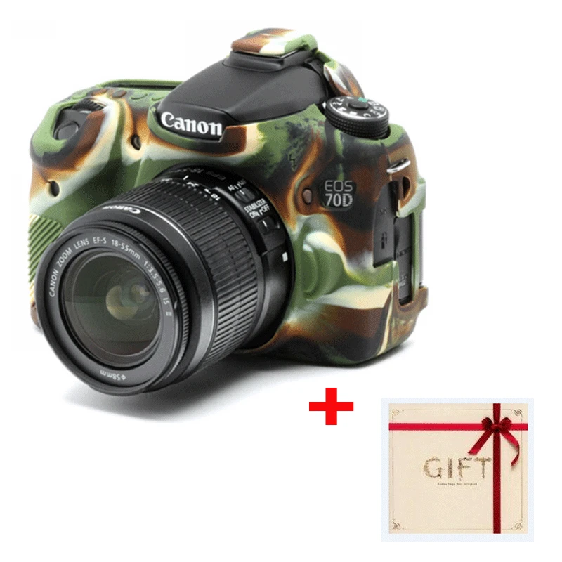 Мягкая силиконовая сумка для камеры Canon EOS 70D резиновый чехол для камеры водонепроницаемый чехол для SLR DSLR камеры