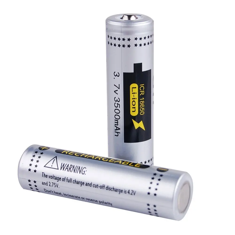GTF 2PCS 18650 lithium battery 3500mAh has a large capacity of 3.7v bright flashlight | Электроника